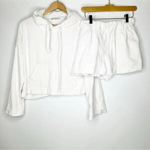 Vince Cotton Wide Sleeve XS Hoodie and Shorts Size Small